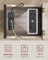 Slim Side Table - Wood - Rustic Brown and Black - Charging Station with USB Ports and Outlets