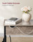 Slim Side Table - Wood - Rustic Brown and Black - Charging Station with USB Ports and Outlets