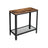 Sofa Table - Iron - Rustic Brown - Narrow Design with Mesh Shelf