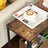 Sofa Table - Iron - Rustic Brown - Narrow Design with Mesh Shelf