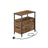 Slim Side Table - Wood - Rustic Brown - Charging Station with 2 Drawers