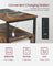 Slim Side Table - Wood - Rustic Brown - Charging Station with 2 Drawers