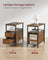 Slim Side Table - Wood - Rustic Brown - Charging Station with 2 Drawers