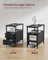 Slim Side Table - Wood - Rustic Brown - Charging Station with 2 Drawers