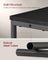 3-Tier Slim Side Table - Wood - Ebony Black - Charging Station and Magazine Rack