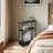 3-Tier Narrow Bedside Table - Wood - Black