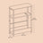3-Tier Narrow Bedside Table - Wood - Black