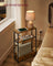 3-Tier Slim Side Table - Wood - Rustic Brown - Includes Charging Station and Magazine Rack