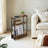 3-Tier Narrow Bedside Table - Wood - Brown