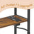 3-Tier Narrow Bedside Table - Wood - Brown