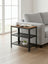 3-Tier Slim Side Table - 30L - Particleboard - 2 Mesh Shelves