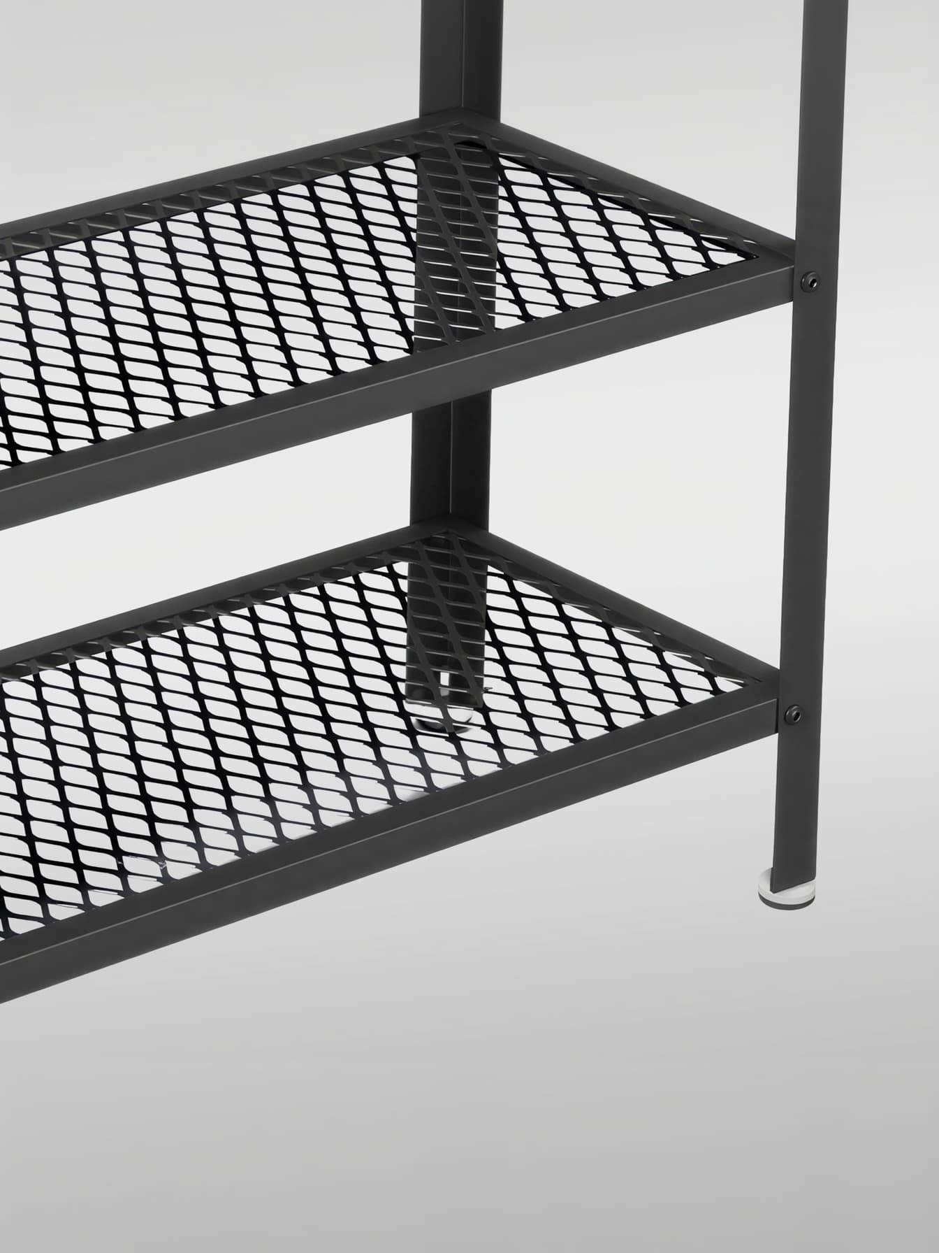 3-Tier Slim Side Table - 30L - Particleboard - 2 Mesh Shelves