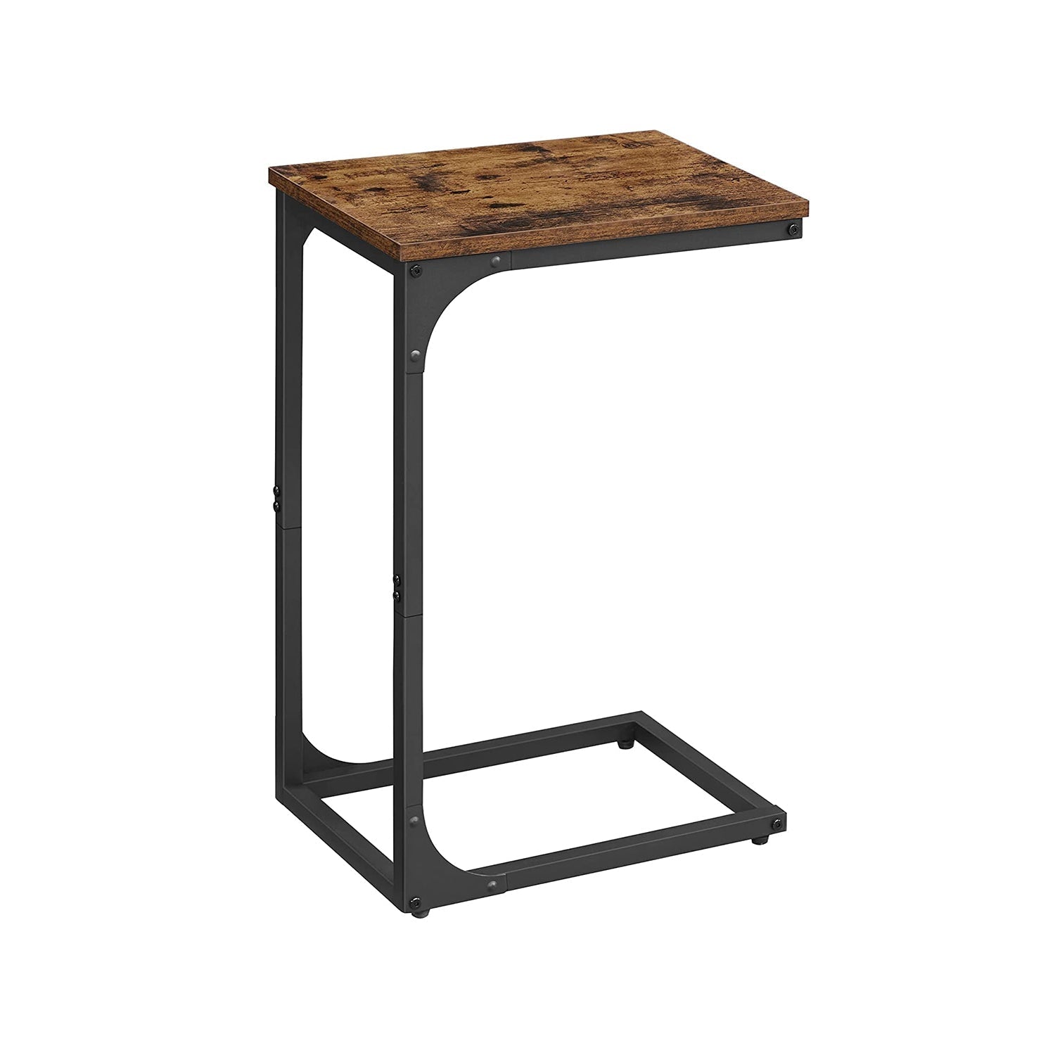C-Shaped Side Table - Metal - Industrial Gray - Versatile for Living Room and Bedroom