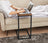 C-Shaped Side Table - Metal - Industrial Gray - Versatile for Living Room and Bedroom