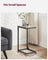C-Shaped Side Table - Metal Frame - Heather Greige and Black
