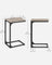 C-Shaped Side Table - Metal Frame - Heather Greige and Black
