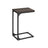 C-Shaped End Table - Metal Frame - Chestnut Brown and Black