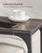 C-Shaped End Table - Metal Frame - Chestnut Brown and Black