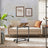 Side Table - Steel Frame - Rustic Brown and Black - Tilting Top