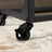 Side Table - Steel Frame - Rustic Brown and Black - Tilting Top