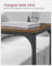 C-Shaped Side Table - Metal Frame - Rustic Brown and Black