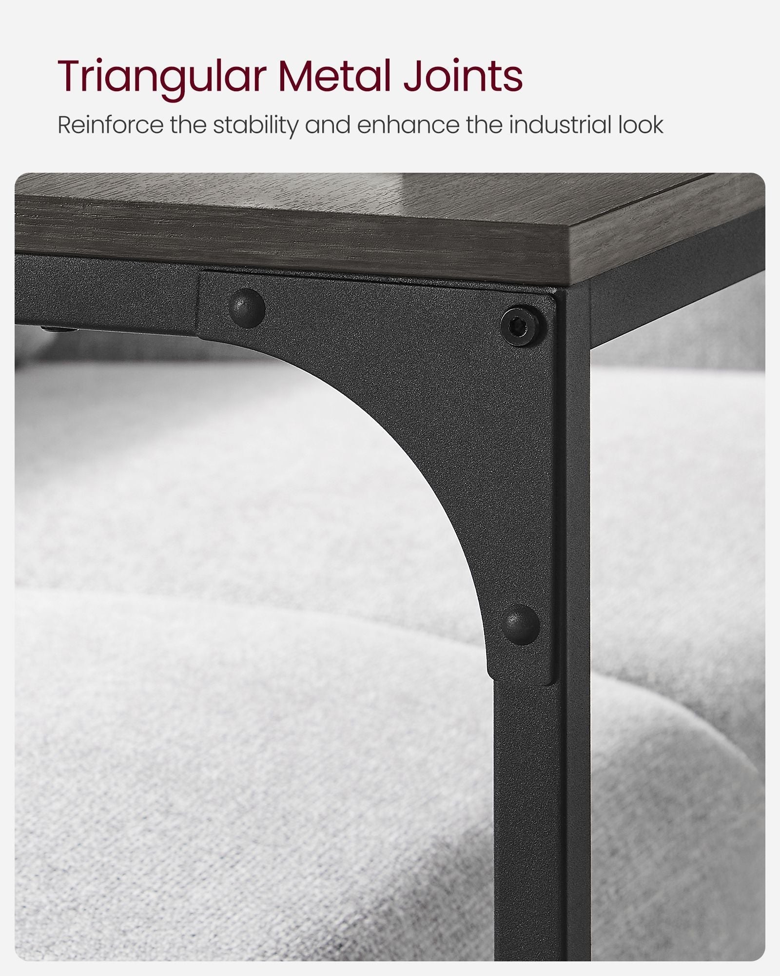 C-Shaped Side Table - Ebonised Oak - Black