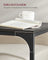 C-Shaped End Table - Metal Frame - Misty Grey and Ink Black