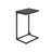 C-Shaped Side Table - Metal Frame - Chestnut Brown