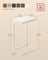 C-Shaped Side Table - Metal Frame - Rustic Brown and Black - Lightweight Design