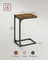 C-Shaped Side Tables - Set of 2 - Ebonised Oak - Rustic Brown and Black