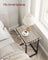 Set of 2 C-Shaped Side Tables - Metal Frame - Heather Greige