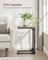 Set of 2 C-Shaped Side Tables - Metal Frame - Heather Greige