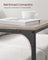Set of 2 C-Shaped Side Tables - Metal Frame - Heather Greige