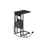 C-Shaped Bedside Table - Wood - Ebony Black - Charging Station with 2 USB Ports and Storage Bag