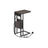 C-Shaped Bedside Table - Wood - Ash Brown - Charging Station with USB Ports and Outlets