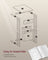 C-Shaped Bedside Table - Wood - Ash Brown - Charging Station with USB Ports and Outlets