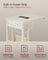 C-Shaped Bedside Table - Wood - Cream White - Charging Station with USB Ports and Storage Bag