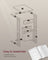 C-Shaped Bedside Table - Wood - Cream White - Charging Station with USB Ports and Storage Bag