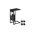 C-Shaped Bedside Table - Wood - Ebony Black - With Fabric Storage Bag and Adjustable Feet