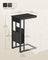C-Shaped Bedside Table - Wood - Ebony Black - With Fabric Storage Bag and Adjustable Feet