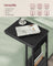 C-Shaped Bedside Table - Wood - Ebony Black - With Fabric Storage Bag and Adjustable Feet