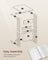C-Shaped Bedside Table - Wood - Ebony Black - With Fabric Storage Bag and Adjustable Feet