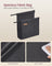 C-Shaped Bedside Table - Wood - Ebony Black - With Fabric Storage Bag and Adjustable Feet