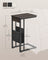 C-Shaped Bedside Table - Wood - Ash Brown - With Fabric Storage Bag and Adjustable Feet