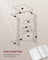 C-Shaped Bedside Table - Wood - Ash Brown - With Fabric Storage Bag and Adjustable Feet