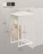 C-Shaped Bedside Table - Wood - Cream White - Includes Fabric Storage Bag and Swivel Castors