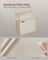C-Shaped Bedside Table - Wood - Cream White - Includes Fabric Storage Bag and Swivel Castors