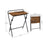 Folding Side Table - Wood - Rustic Brown