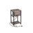 Slim Side Table - Wood - Heather Greige - Charging Station with AC and USB Outlets
