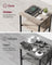 Slim Side Table - Wood - Heather Greige - Charging Station with AC and USB Outlets